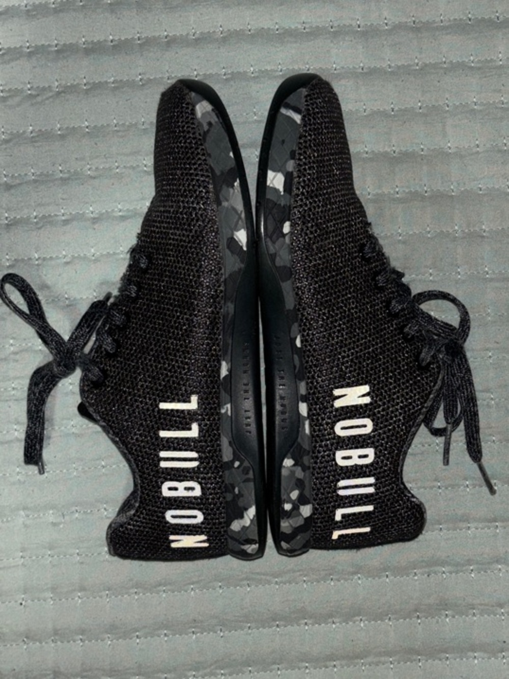 NOBULL Outwork Cross-Training Shoe - Black Heather Granite - W7/M5.5